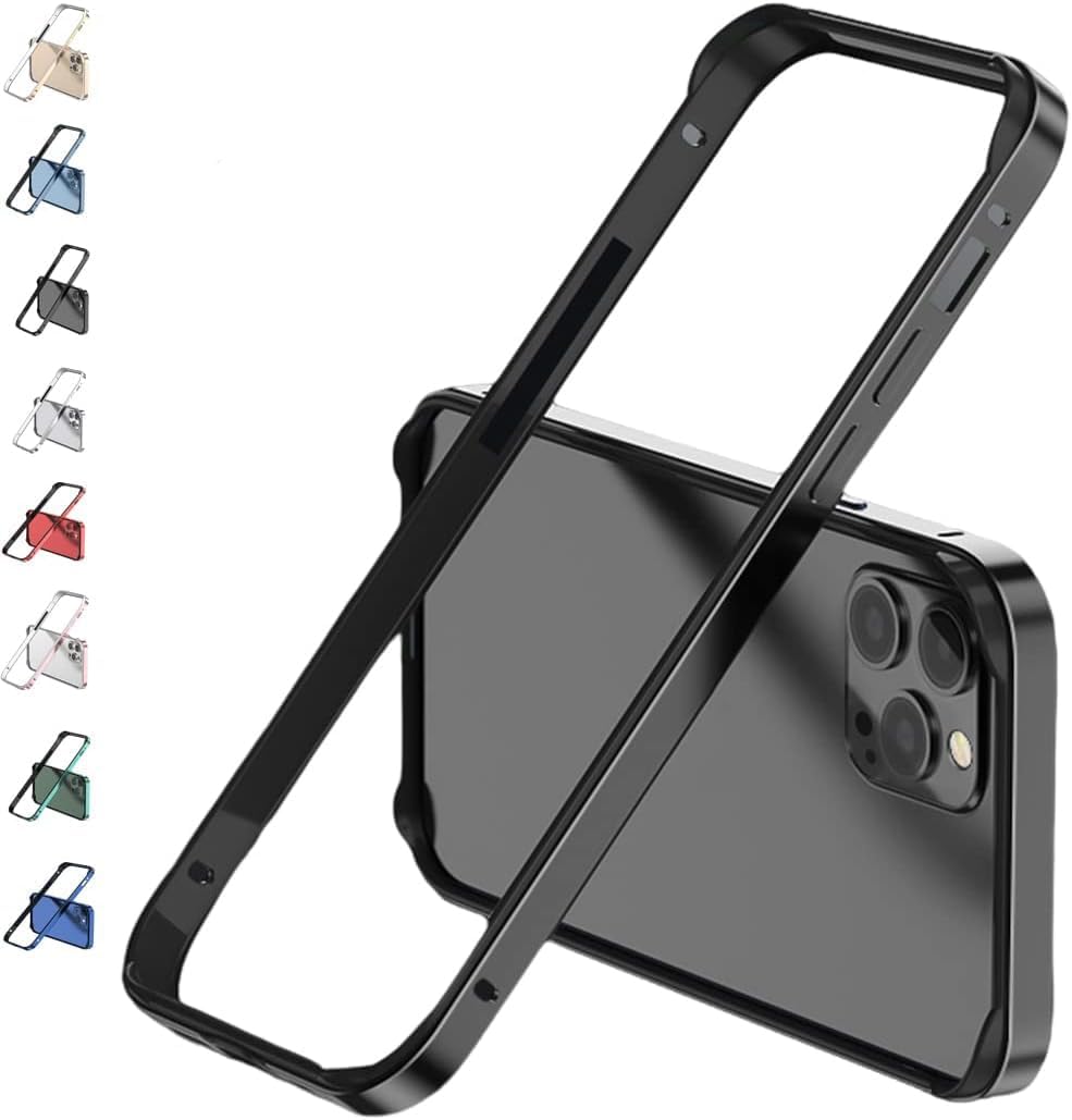 Caseex Aluminum Frame Metal Bumper Frame Slim Hard Case Cover for iPhone 15 Pro Max