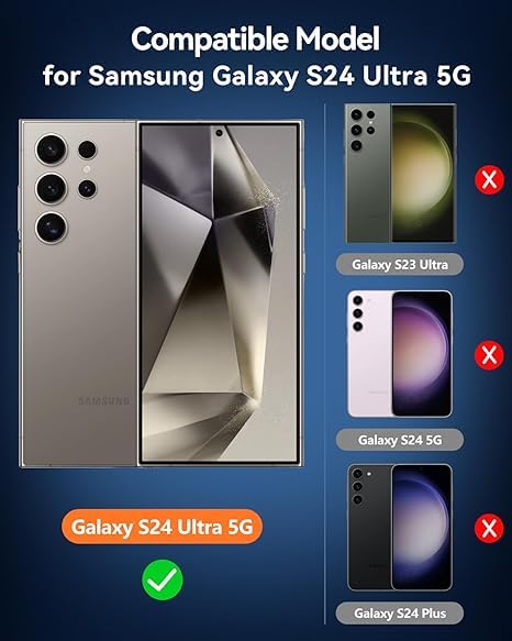 CASEEX Tempered Glass For SAMSUNG S24 ULTRA Edge to Edge Original Tempered Glass Screen Protector With Fingerprint Supported For SAMSUNG S24 ULTRA