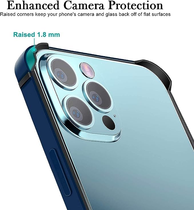 Caseex Aluminum Frame Metal Bumper Frame Slim Hard Case Cover for iPhone 15 Pro Max