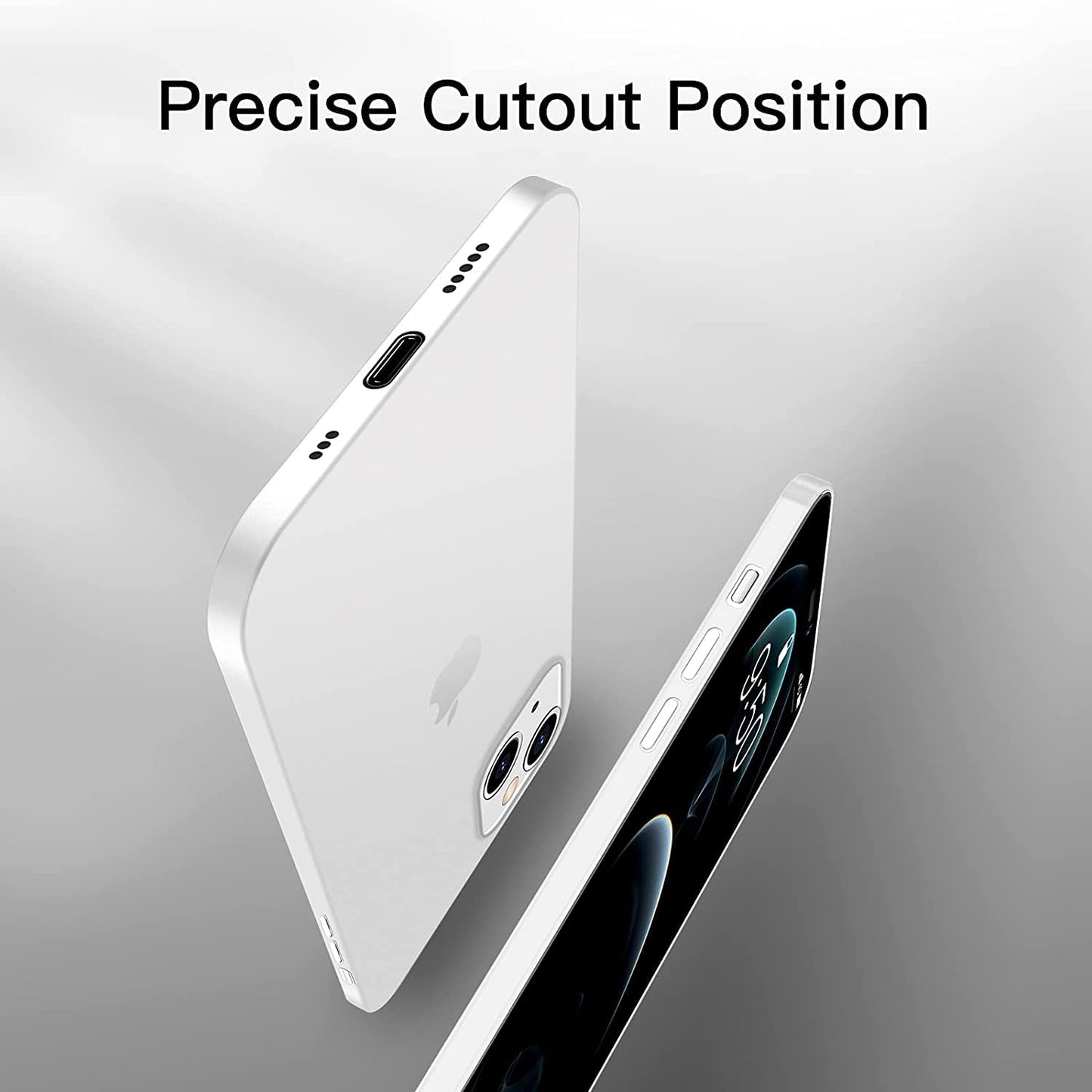 Caseex Ultra Thin Translucent Paper Silicone Back Cover Compatible With Apple iPhone 15 (6.1")