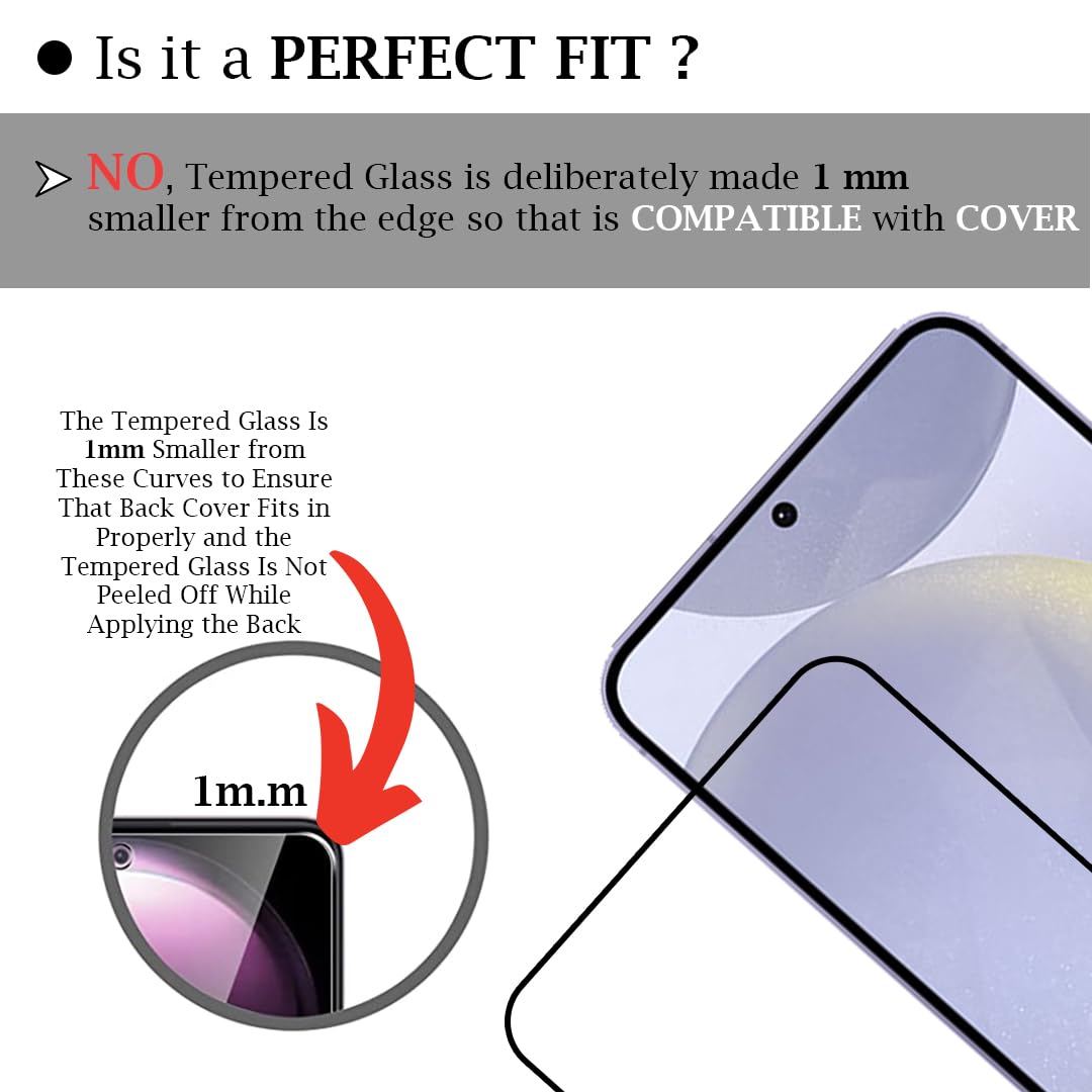 Caseex Tempered Glass Screen Guard Protector for Samsung Galaxy S24 Plus (Edge to Edge Coverage) (with Easy Installation Kit) (Scratch Proof, Durable)