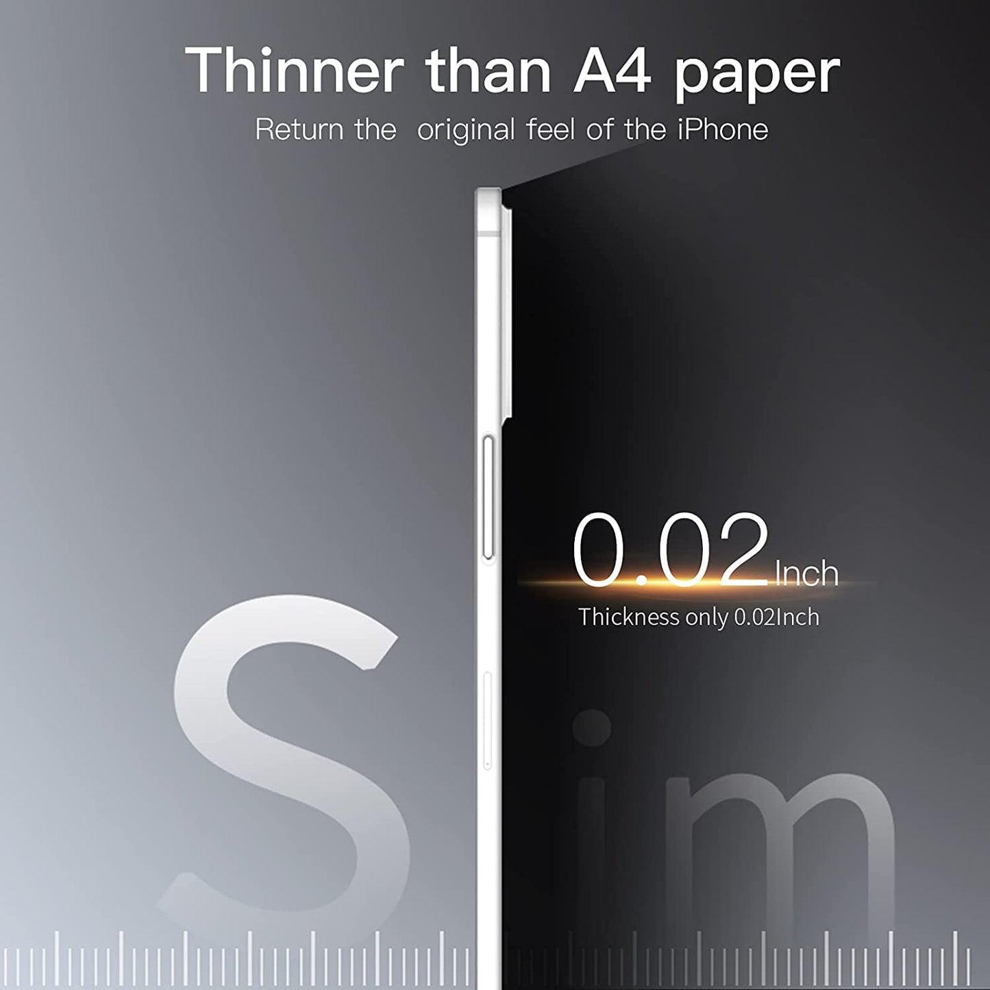 Caseex Ultra Thin Translucent Paper Silicone Back Cover Compatible With Apple iPhone 15 (6.1")