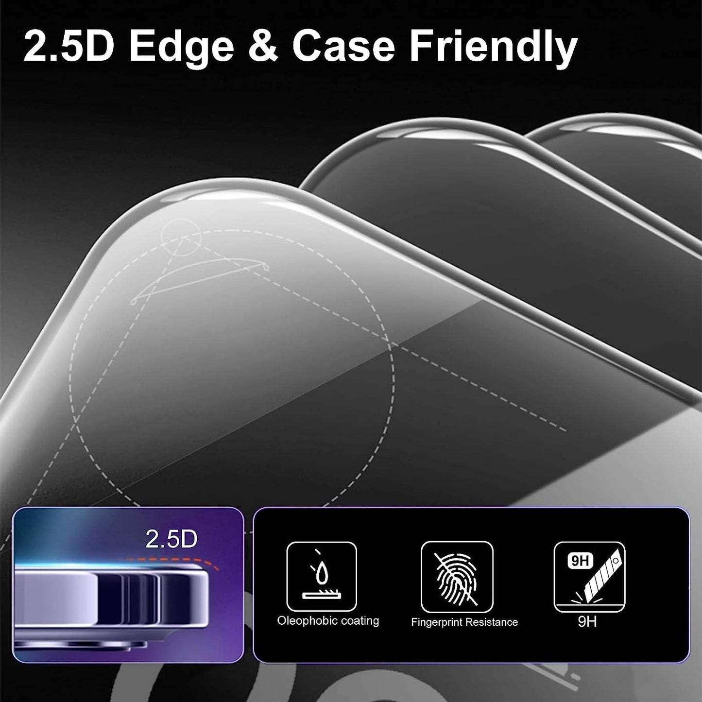 CASEEX Hd Curved Edges Tempered Glass For Samsung Galaxy S23 / S22 5G With Edge To Edge Coverage And Easy Installation Kit
