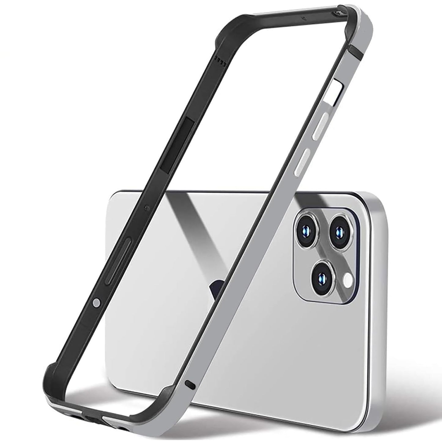 Caseex Aluminum Frame Metal Bumper Frame Slim Hard Case Cover for iPhone 15 Pro Max