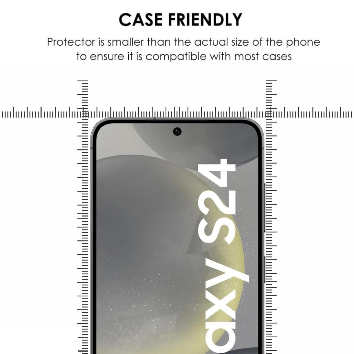 CASEEX Tempered Glass Design for Samsung Galaxy S24 Advanced Border Less Full Edge to Edge 3D Curved UV Screen Protector and Easy Installation Kit