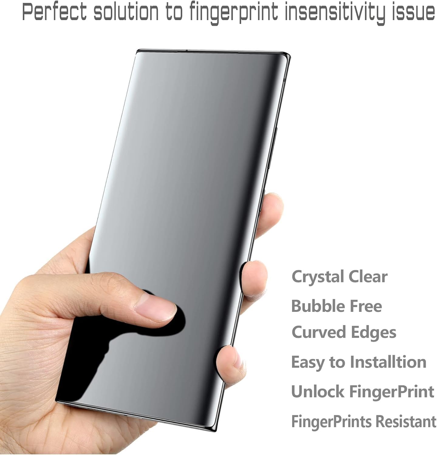 CASEEX UV Curved Tempered Glass for Samsung Galaxy S23 Ultra 5G | with 3D Curved Full Screen Coverage and Installation Kit
