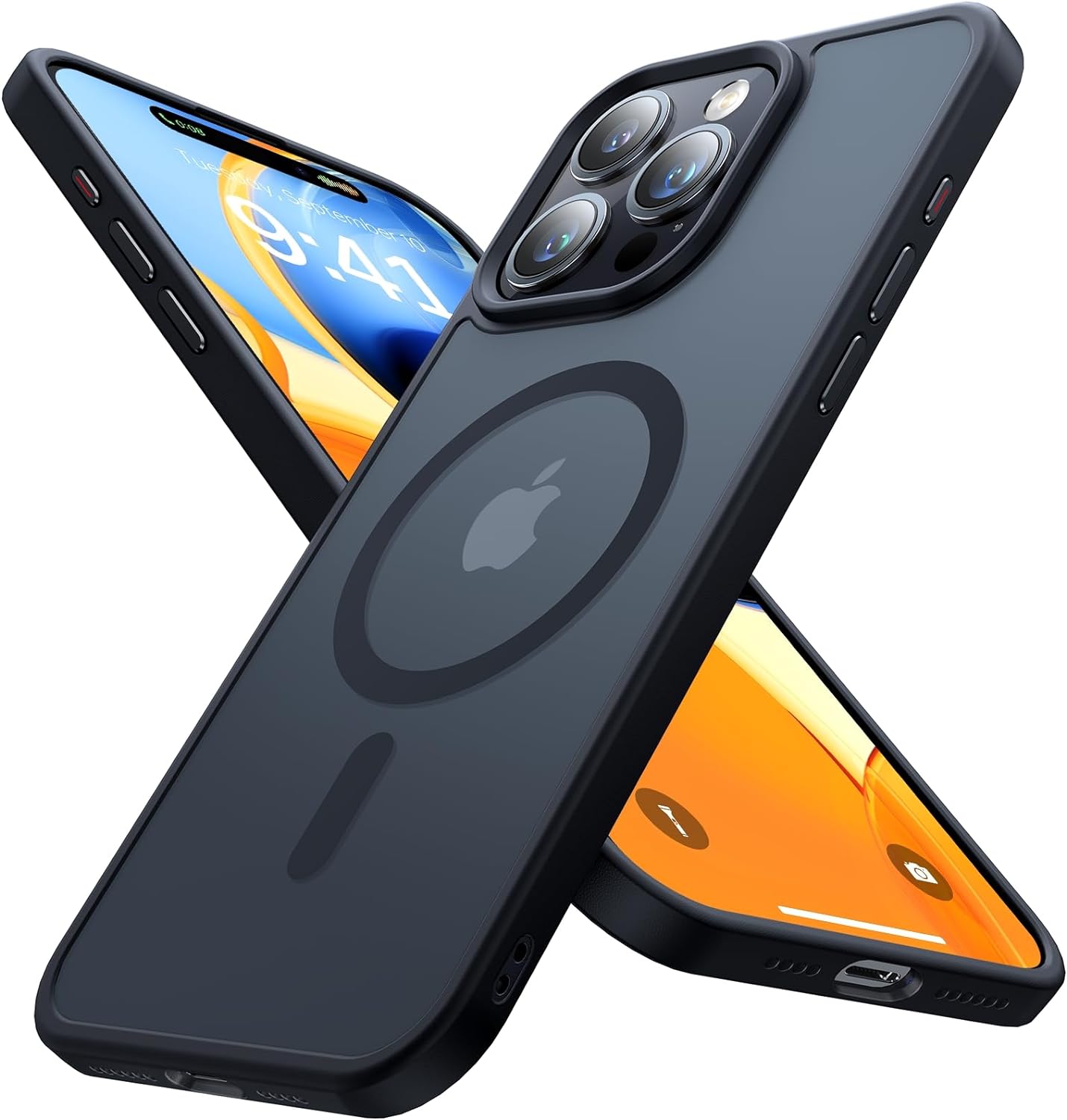 CASEEX Strong Magnetic for iPhone 15 Pro Case, [Compatible with MagSafe]  [Military-Grade Drop Tested] Shockproof Protective Slim Translucent Matte 