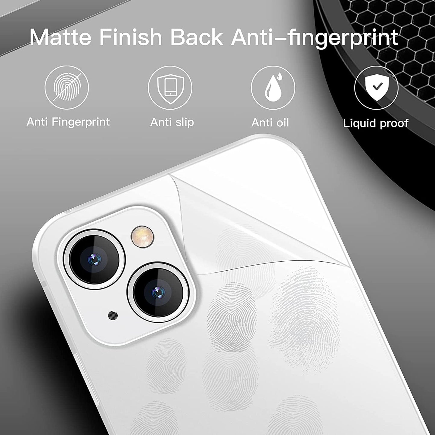 Caseex Ultra Thin Translucent Paper Silicone Back Cover Compatible With Apple iPhone 15 (6.1")