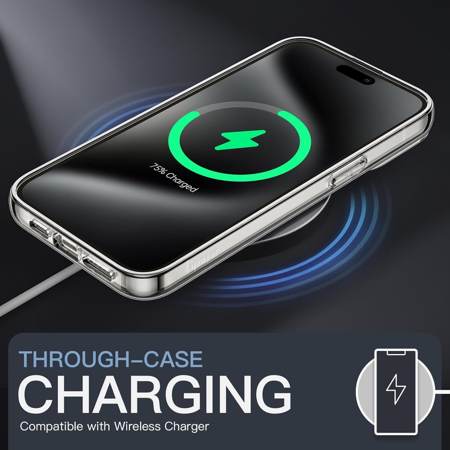 Caseex Translucent Hard TP MagSafe Compatible Back Cover for APPLE iPhone 14 & iPhone 13 (6.1")