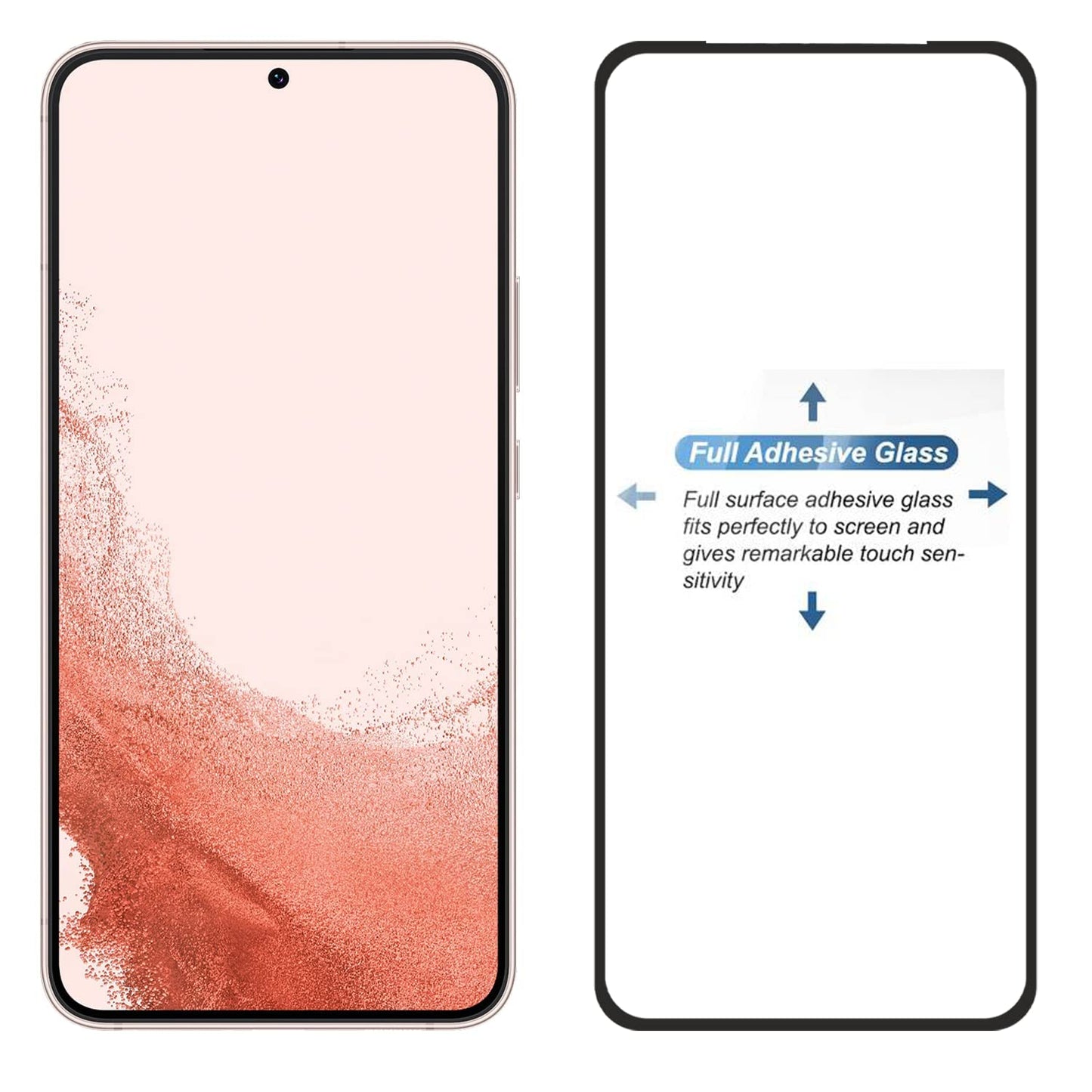 Caseex Tempered Glass Screen Guard Protector for Samsung Galaxy S23 Plus / S22 Plus (Edge to Edge Coverage) (with Easy Installation Kit) (Scratch Proof, Durable)