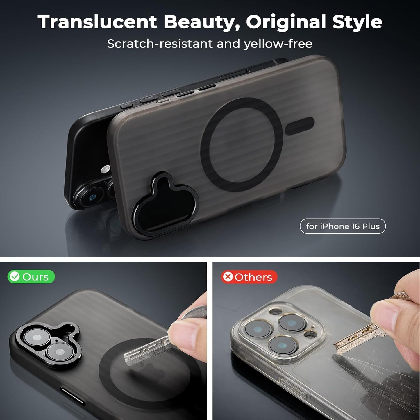 Caseex Corrugated Matte Finished Translucent Slim Fit Back Case for Apple iPhone