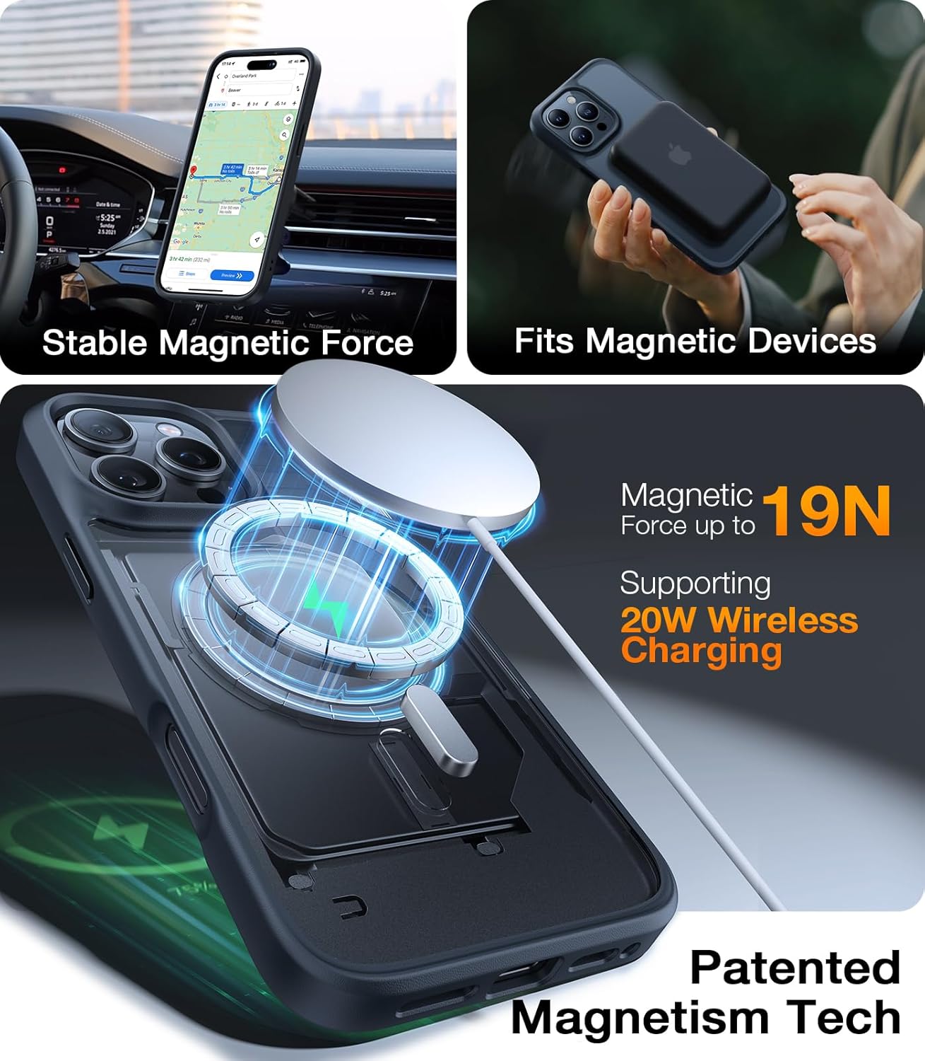 CASEEX Magnetic Translucent Case Compatible with Apple iPhone 16 Pro