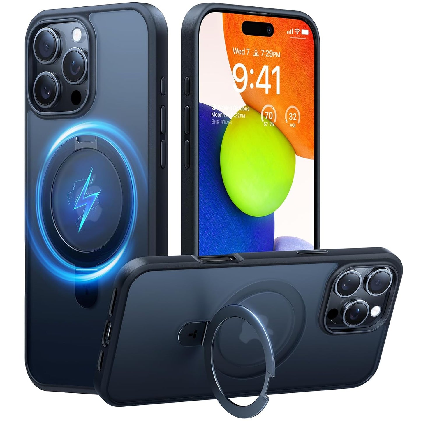 CASEEX Magnetic Translucent O-Stand for iPhone 16 Pro Max Case (6.9")