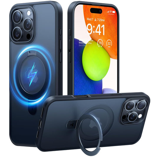 CASEEX Magnetic O-Stand Translucent Back Case for iPhone 16 Pro (6.3")
