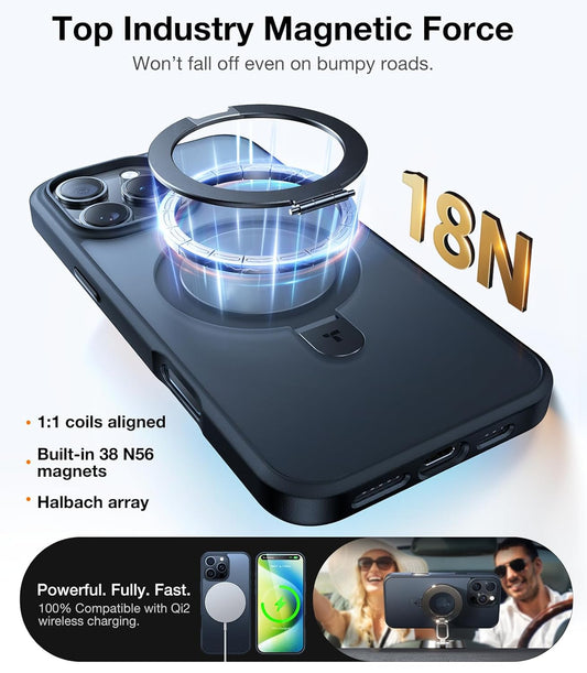 CASEEX Magnetic Translucent O-Stand for iPhone 16 Pro Max Case (6.9")