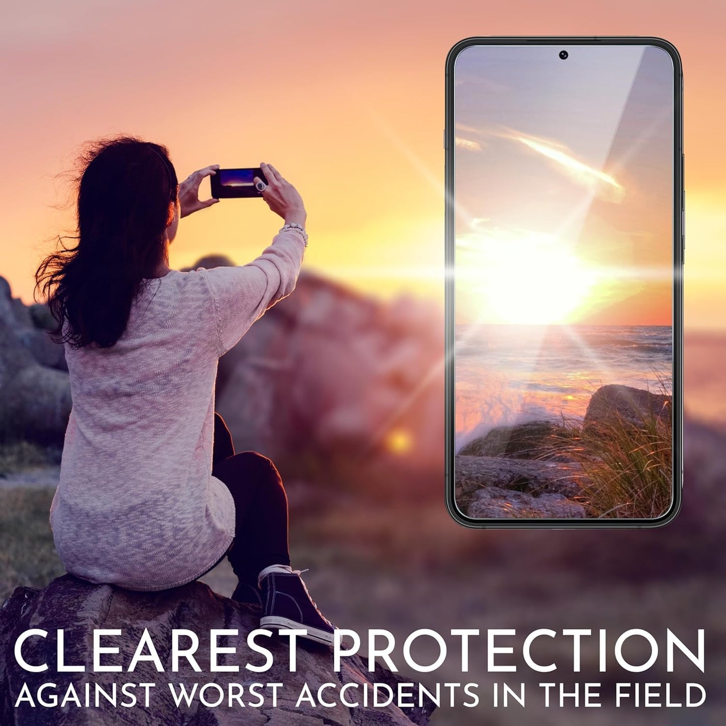 CASEEX Tempered Glass Design for Samsung Galaxy S24 Advanced Border Less Full Edge to Edge 3D Curved UV Screen Protector and Easy Installation Kit
