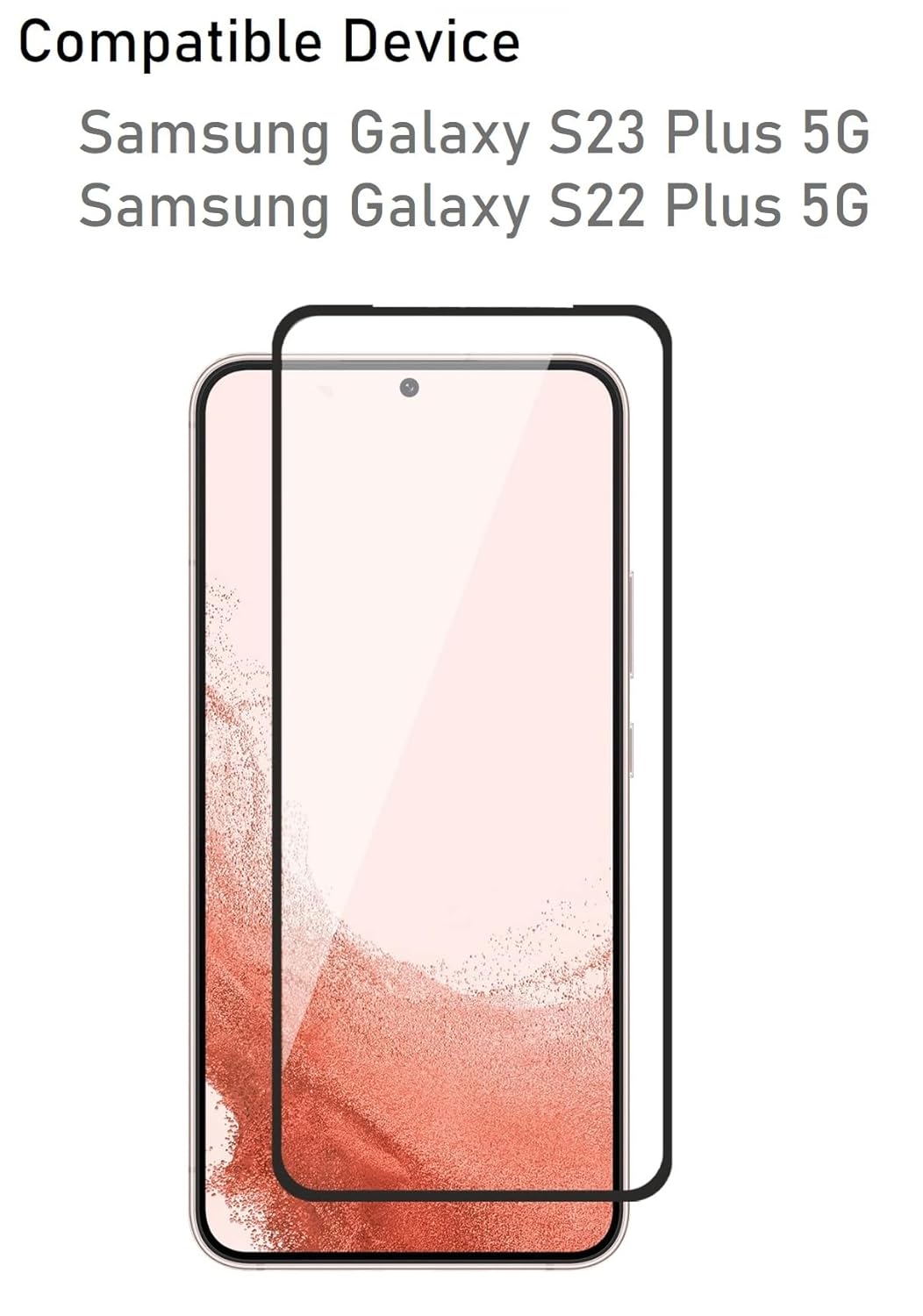 Caseex Tempered Glass Screen Guard Protector for Samsung Galaxy S23 Plus / S22 Plus (Edge to Edge Coverage) (with Easy Installation Kit) (Scratch Proof, Durable)