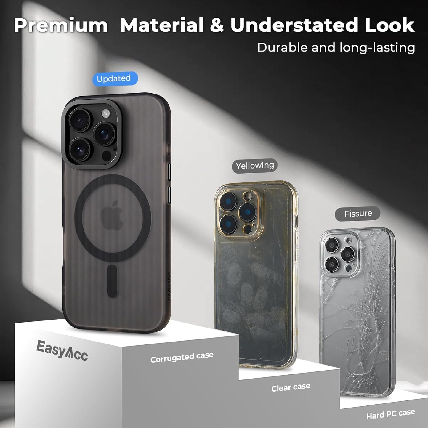 Caseex Corrugated Matte Finished Translucent Slim Fit Back Case for Apple iPhone