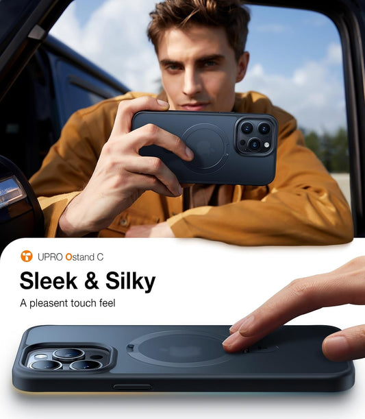 CASEEX Magnetic O-Stand Translucent Back Case for iPhone 16 Pro (6.3")