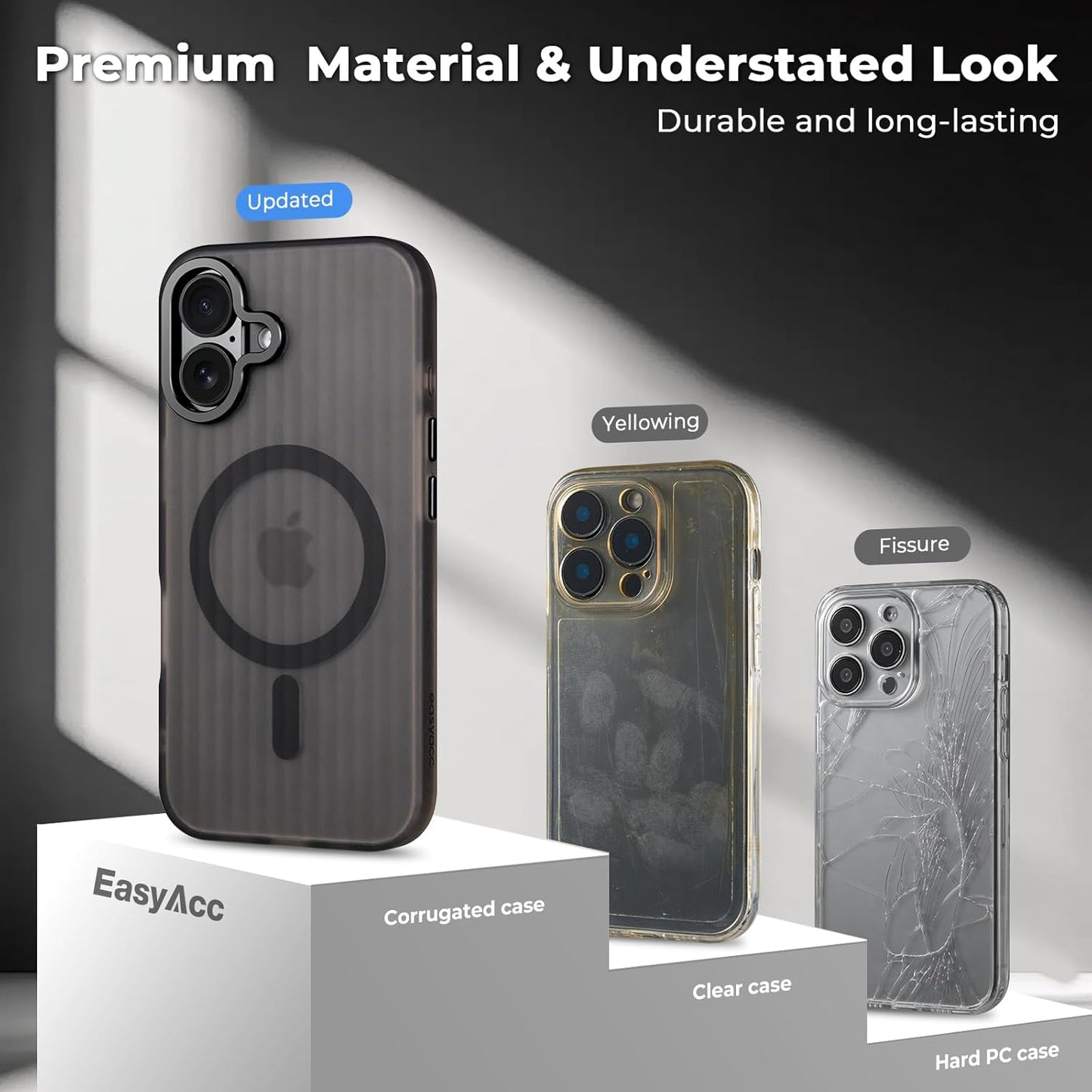 Caseex Corrugated Matte Finished Translucent Slim Fit Back Case for Apple iPhone