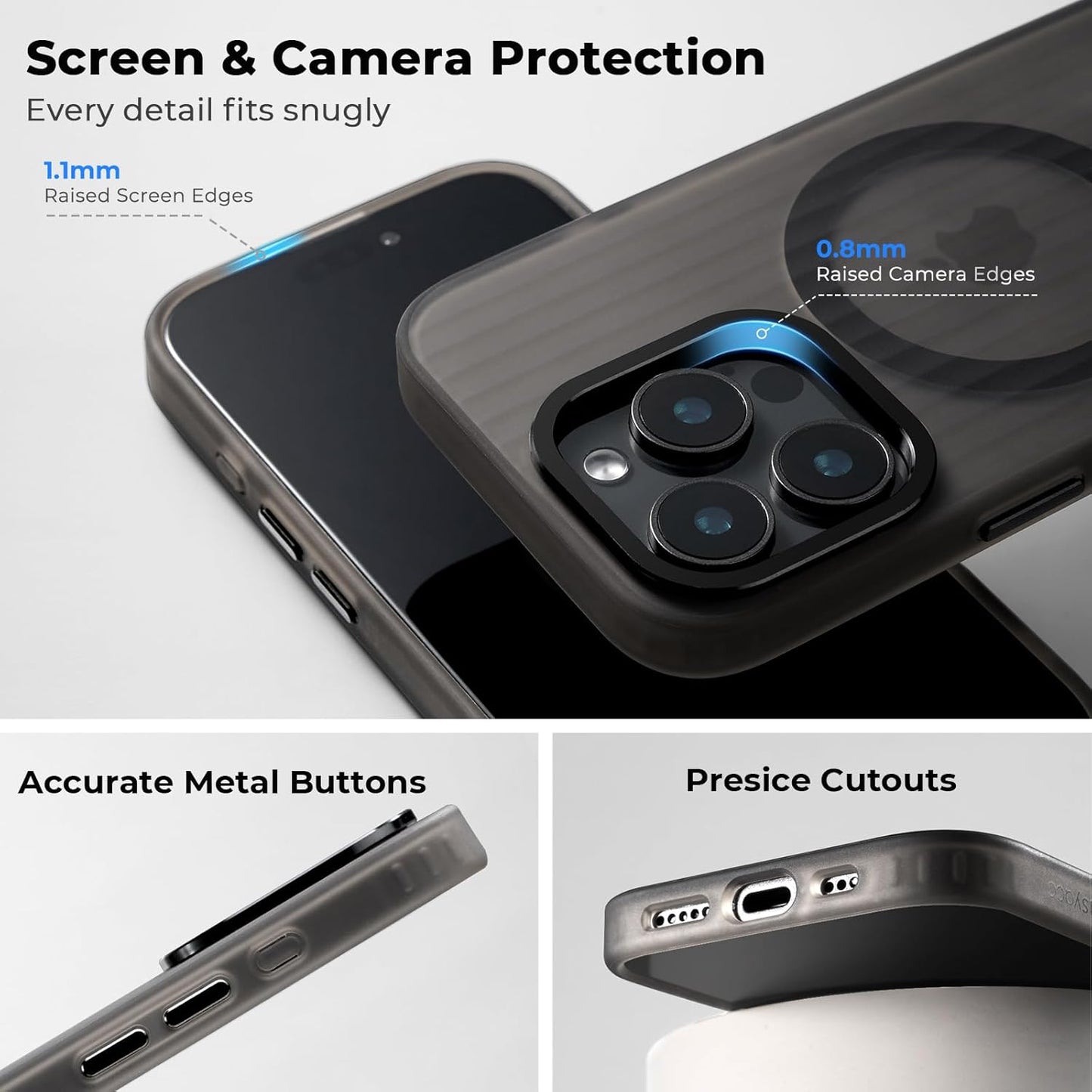 Caseex Corrugated Matte Finished Translucent Slim Fit Back Case for Apple iPhone