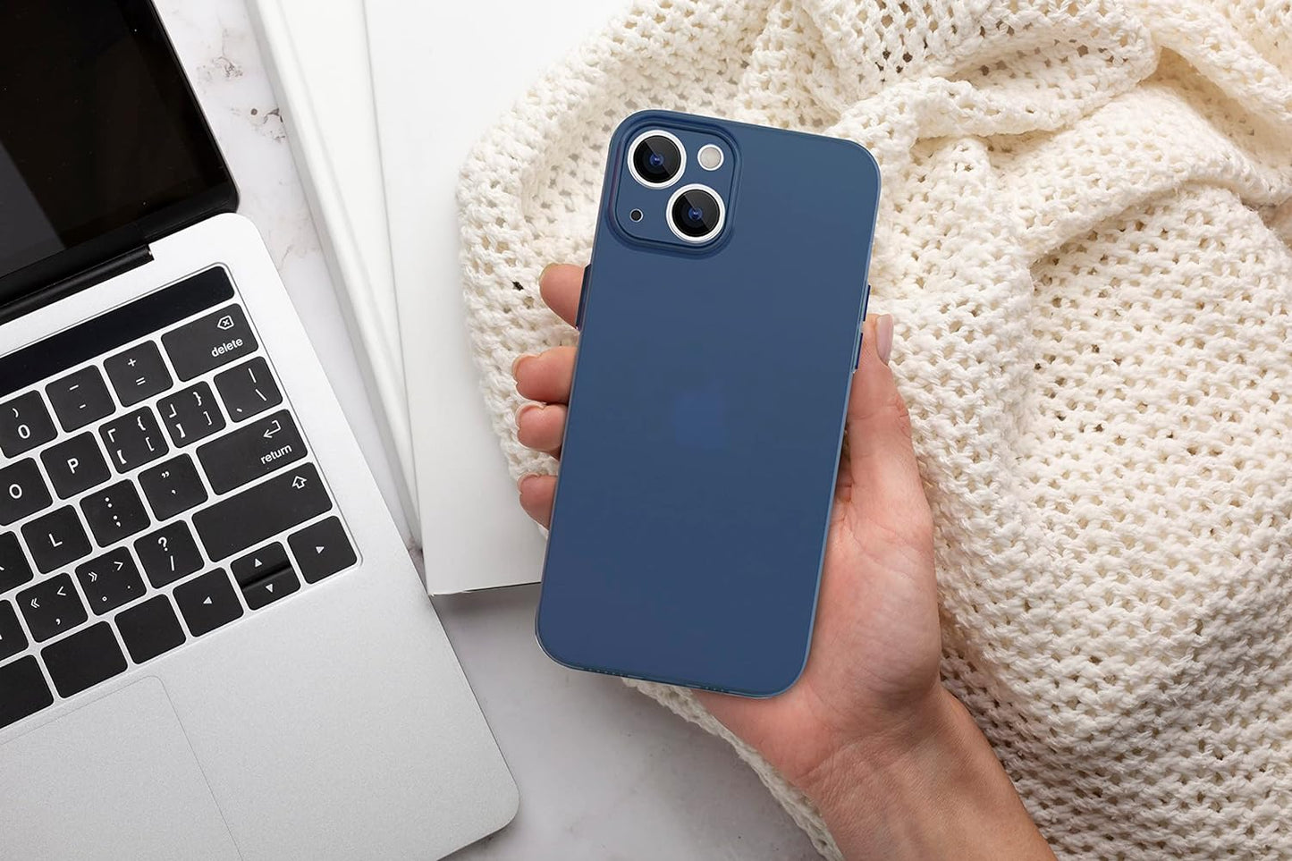 Caseex Ultra Thin Translucent Paper Silicone Back Cover Compatible With Apple iPhone 15 (6.1")