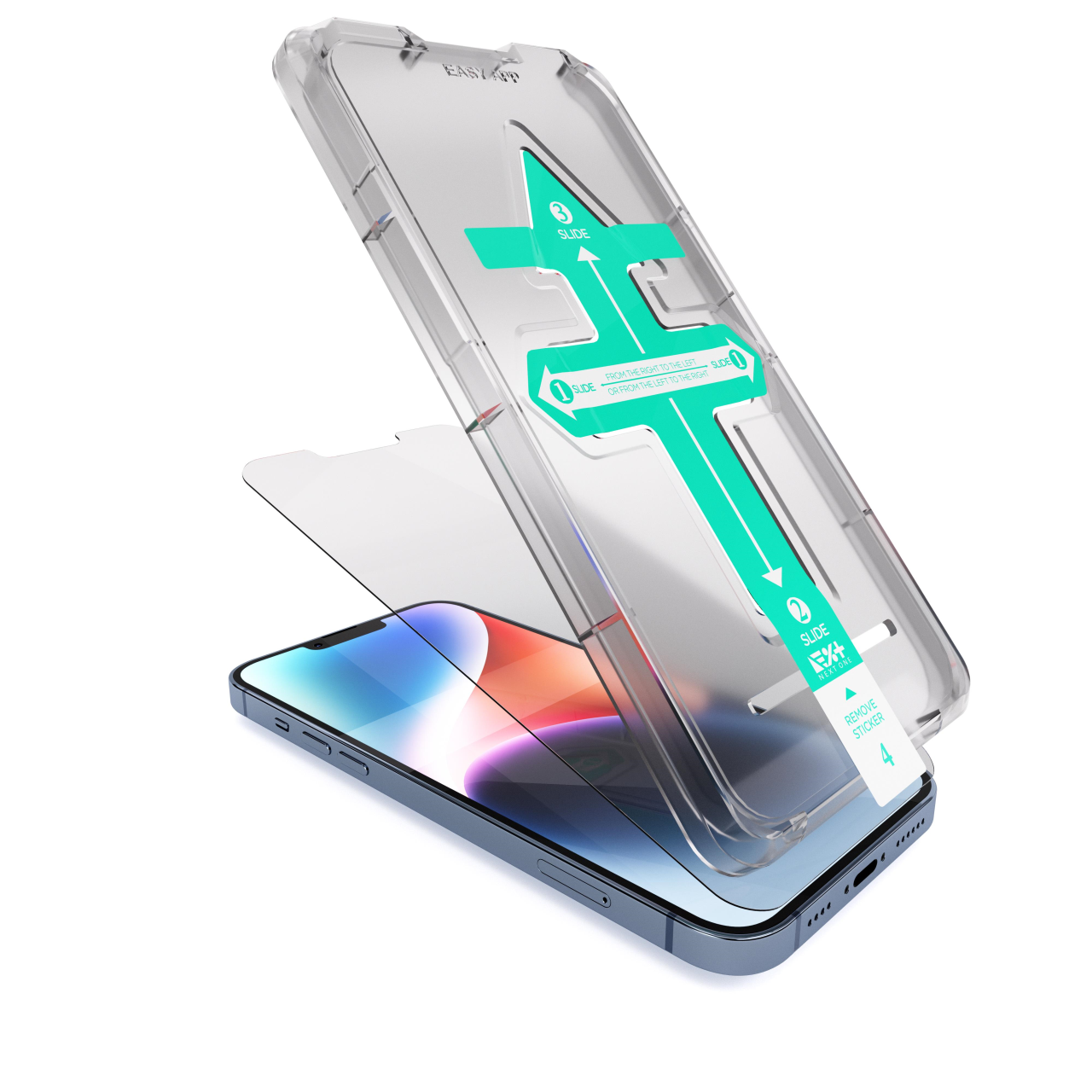 CASEEX Apple iPhone 14 Pro - Sheath Screen Protector with Applicator Tray, 14 Pro (6.1") Crystal Clear Tempered Glass
