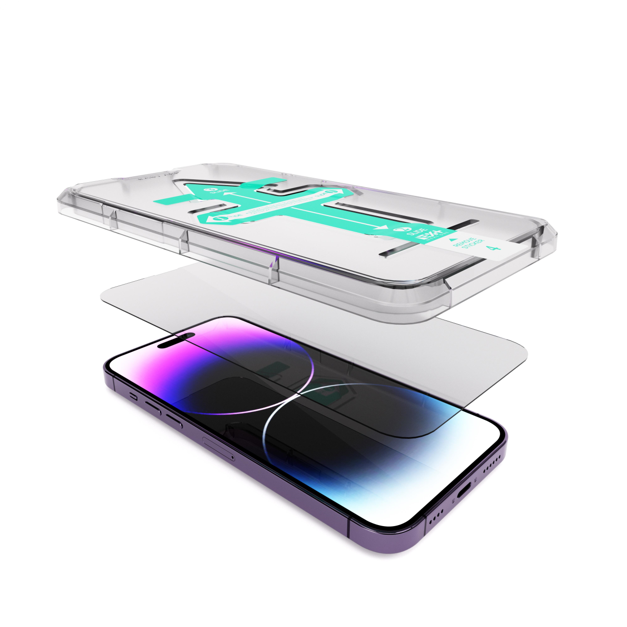 CASEEX Apple iPhone 13 Pro - Sheath Screen Protector with Applicator Tray, Apple iPhone 13 Pro (6.1") Crystal Clear Tempered Glass