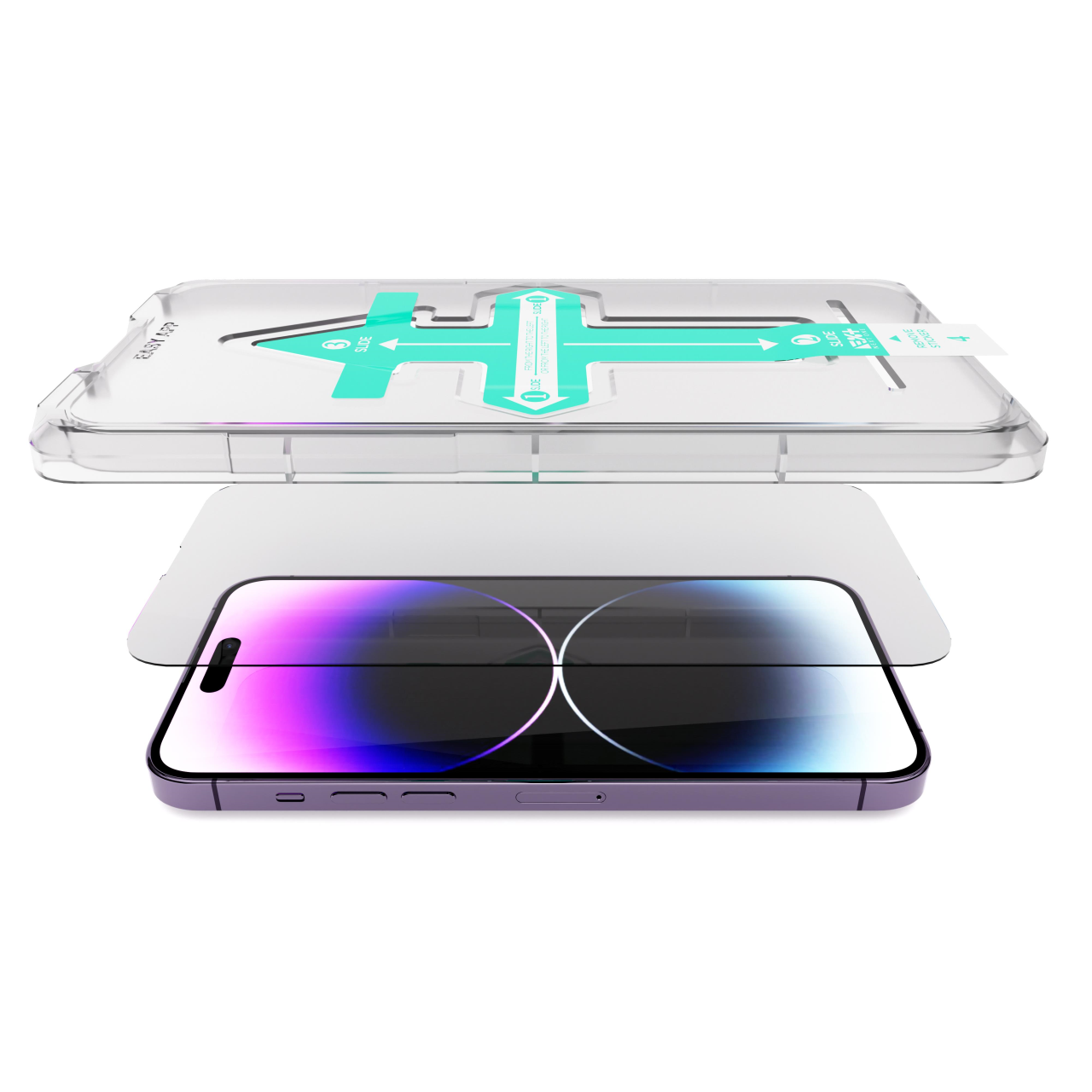 CASEEX Apple iPhone 15 Pro - Sheath Screen Protector with Applicator Tray, 15 Pro (6.1") Crystal Clear Tempered Glass