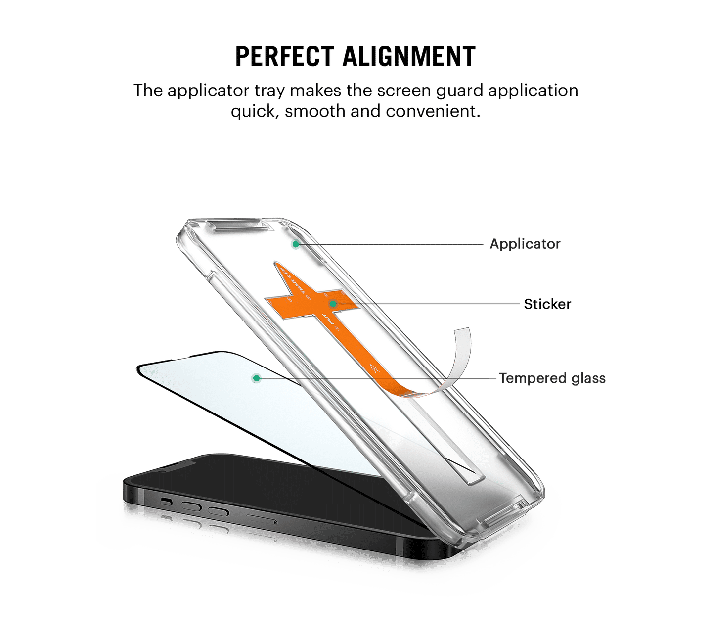 CASEEX Apple iPhone 15 Pro - Sheath Screen Protector with Applicator Tray, 15 Pro (6.1") Crystal Clear Tempered Glass