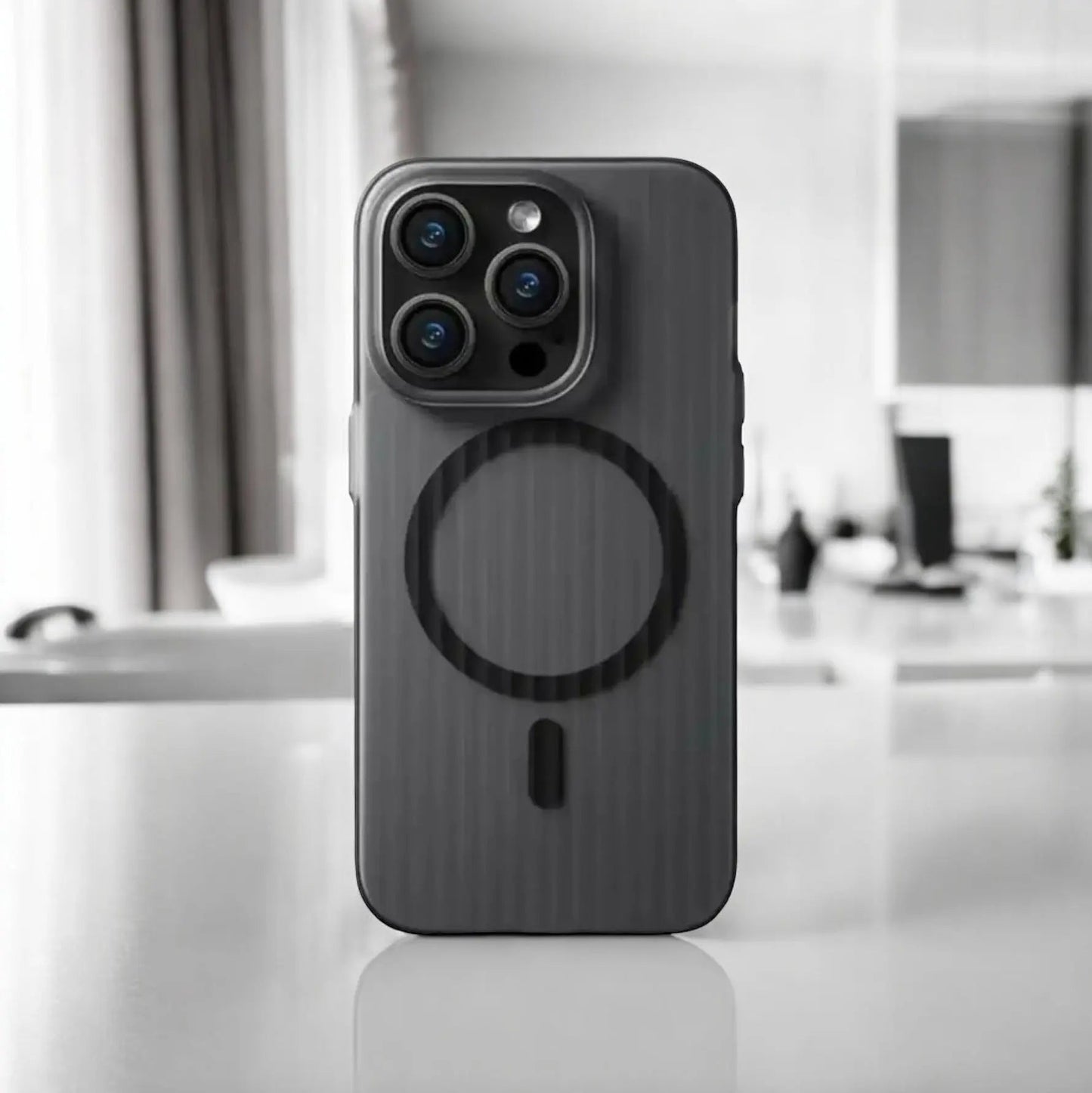 Caseex Corrugated Matte Finished Translucent Slim Fit Back Case for Apple iPhone