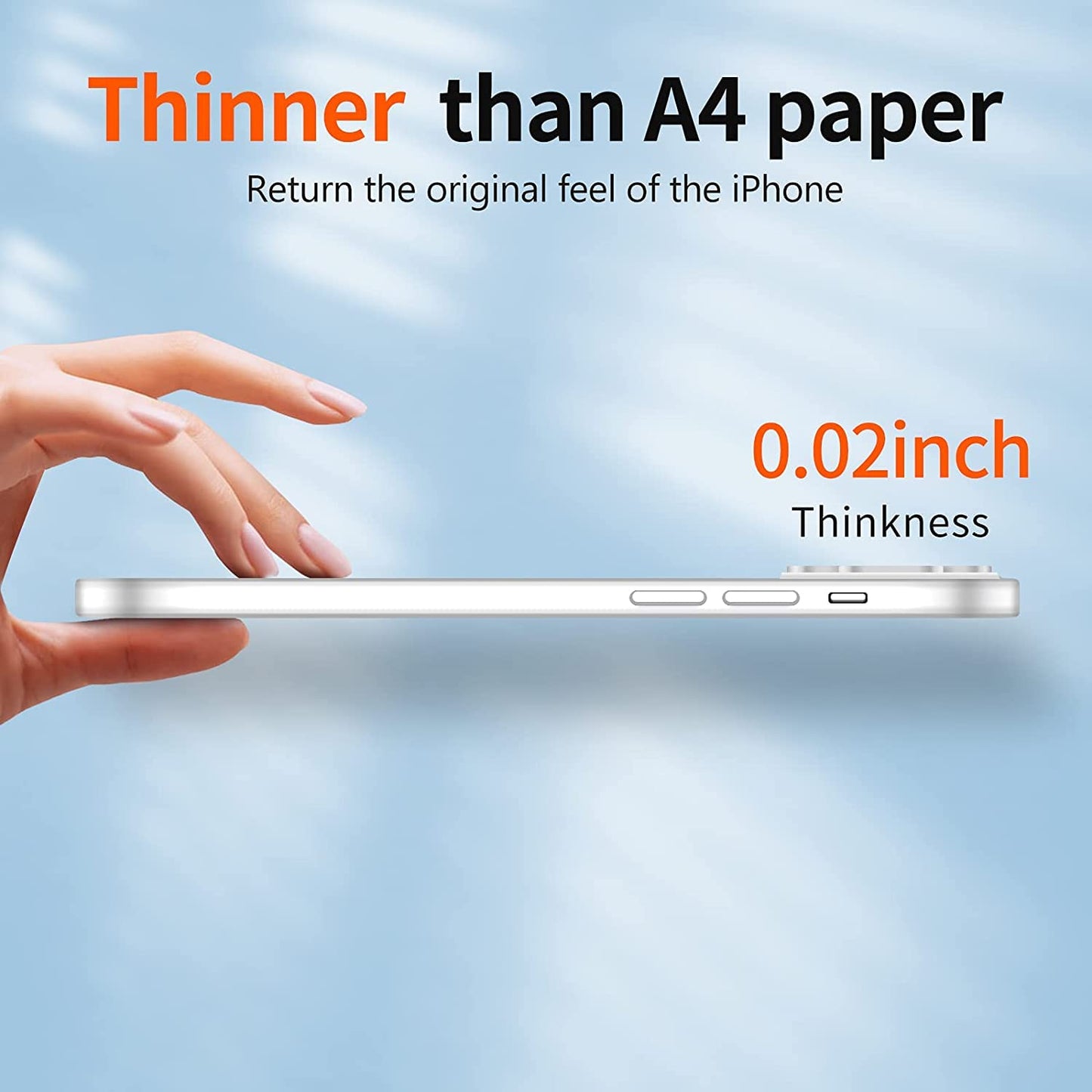 Caseex Ultra Thin Translucent Paper Silicone Back Cover Compatible With Apple iPhone 14 Pro