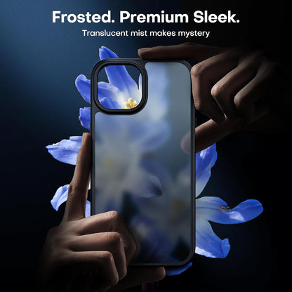Caseex Matte Case for iPhone 15 Plus 6.7-Inch, Shockproof Military Grade Drop Protection, Frosted Translucent Back Phone Cover, Anti-Fingerprint (Black)