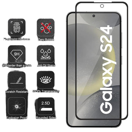 CASEEX Tempered Glass Design for Samsung Galaxy S24 Advanced Border Less Full Edge to Edge 3D Curved UV Screen Protector and Easy Installation Kit
