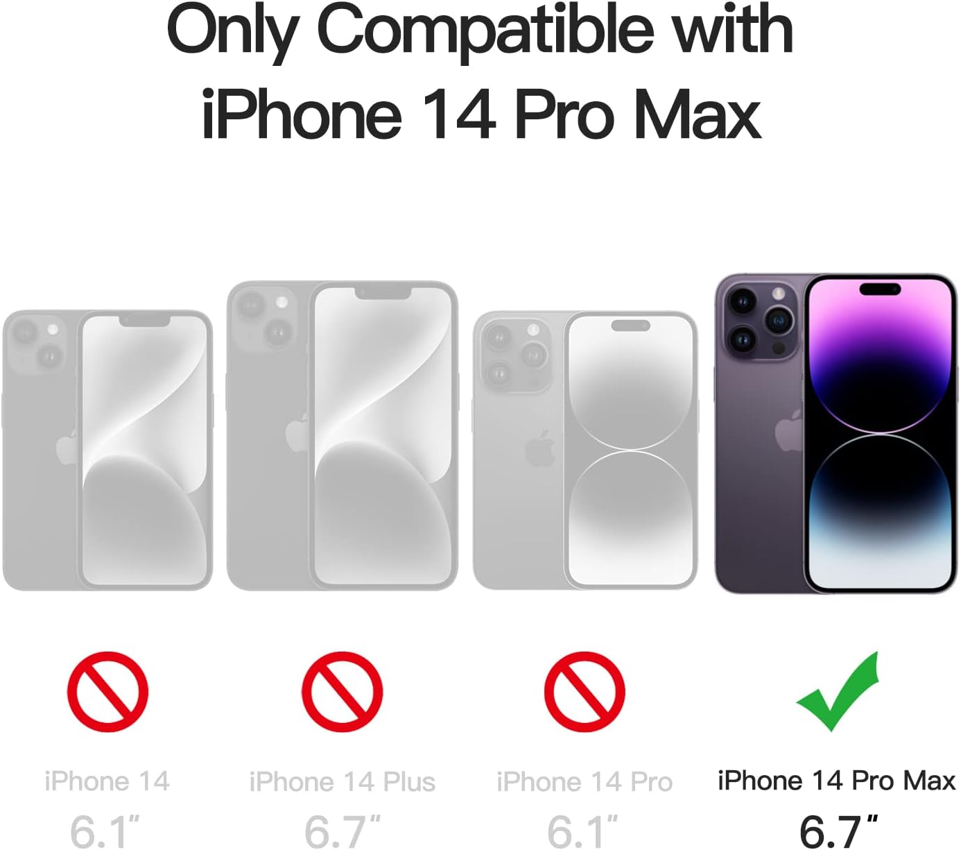 Caseex Kickstand Magsafe Translucent Back Cover for Apple iPhone 14 Pro Max