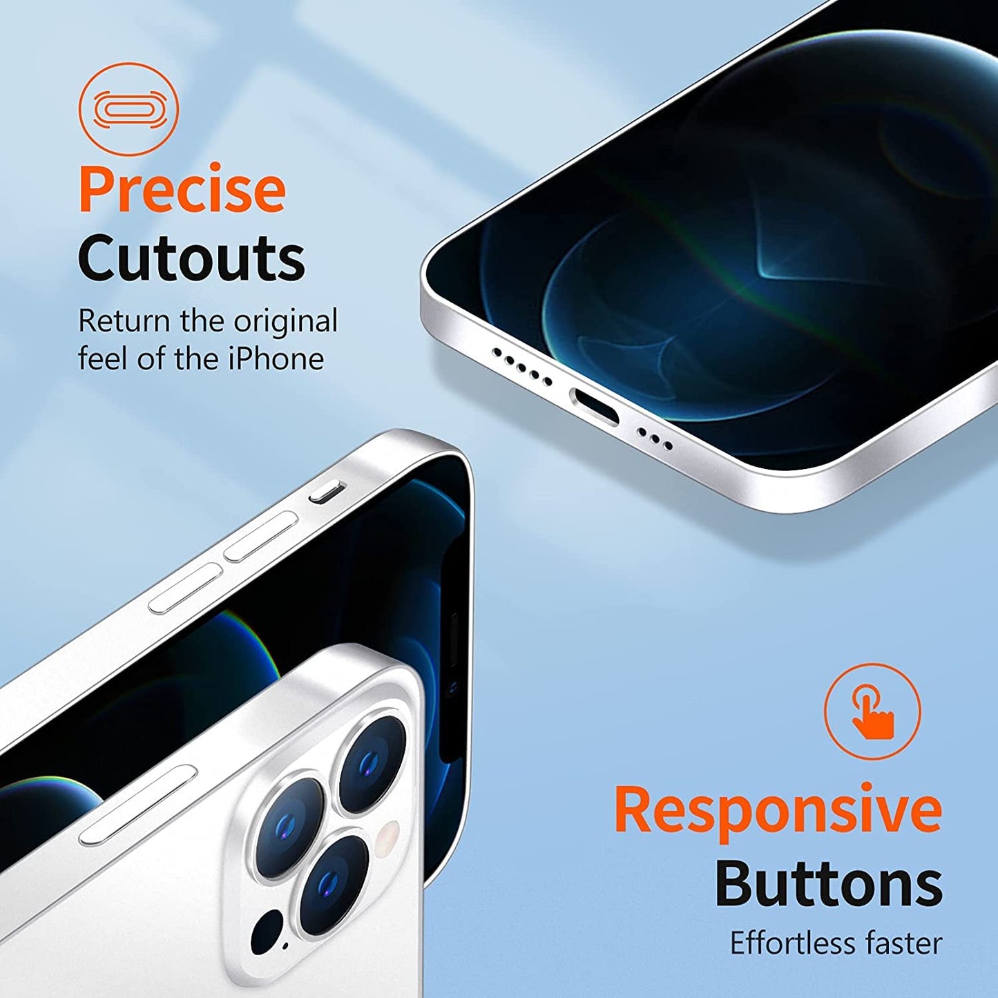 Caseex Ultra Thin Translucent Paper Silicone Back Cover Compatible With Apple iPhone 14 Pro