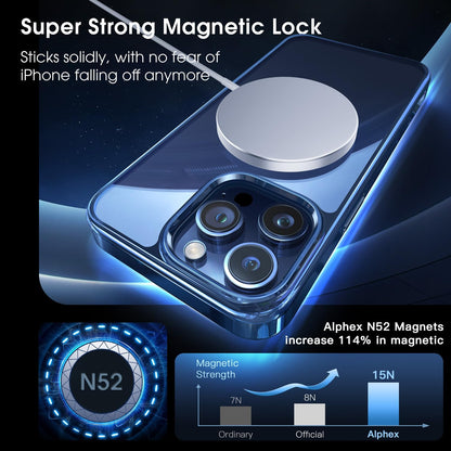 CASEEX Polished Titanium for MagSafe iPhone 15 Pro Case, Official Color Match for iPhone, [12 FT Military-Grade Drop Protection] Shockproof Bumper, Magnetic Phone Cover 6.1 inch