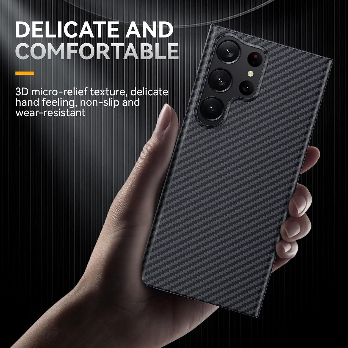 CASEEX Carbon Fiber Ultra Thin Back Case With Magsafe for Samsung Galaxy S23 Ultra