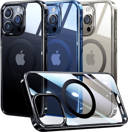 CASEEX Polished Titanium for MagSafe iPhone 14 Pro Case, Official Color Match for iPhone, [12 FT Military-Grade Drop Protection] Shockproof Bumper, Magnetic Phone Cover 6.1 inch
