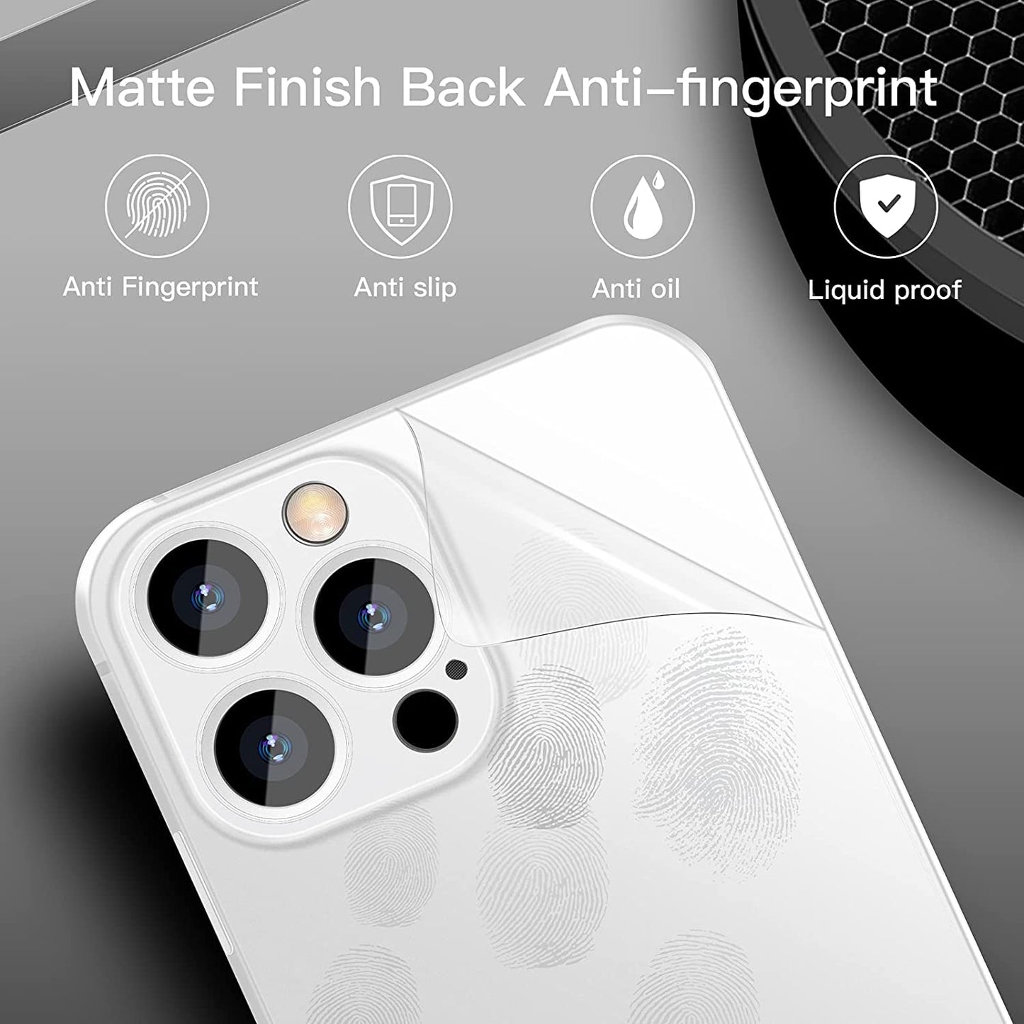 Caseex Ultra Thin Translucent Paper Silicone Back Cover Compatible With Apple iPhone 14 Pro