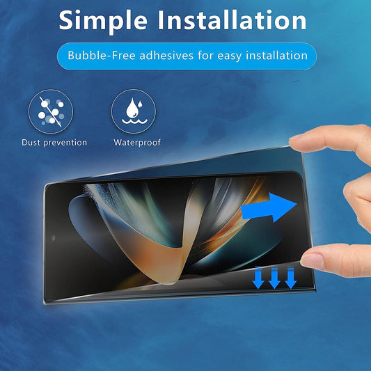 CASEEX Samsung Galaxy Z Fold 4 5G PRIVACY Tempered Glass Screen Protector, Anti-spy Full Glue 3D Curved Glass, Anti Scratch, Bubble Free for Samsung Z Fold 4