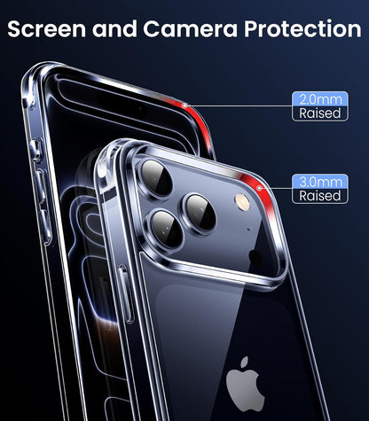 CASEEX for Apple iPhone Case Clear, [Not Yellowing] [Military-Grade Drop Protection] Protective Transparent Cover for Apple iPhone with Shockproof Bumper
