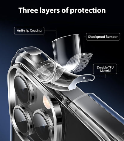 CASEEX for Apple iPhone Case Clear, [Not Yellowing] [Military-Grade Drop Protection] Protective Transparent Cover for Apple iPhone with Shockproof Bumper