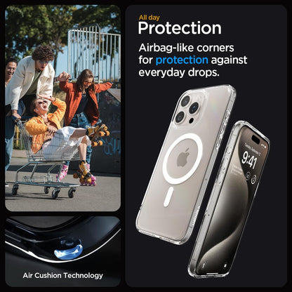 CASEEX Magnetic Crystal Clear Back Case for Apple iPhone 14 Pro, [12 FT Shockproof Compatible with Magsafe], Anti-Yellow Hard TP Crystal Clear Back Cover (Apple iPhone 14 Pro)