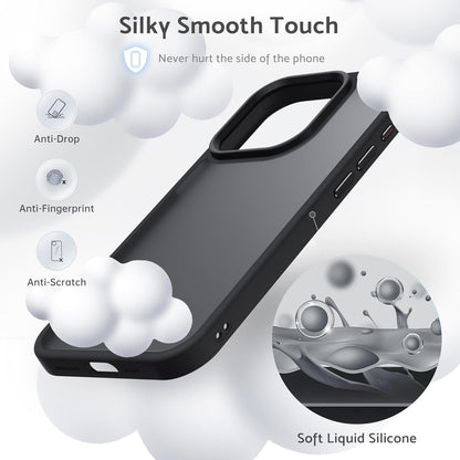 Caseex Matte Case for iPhone 15 Pro Max 6.7-Inch, Shockproof Military Grade Drop Protection, Frosted Translucent Back Phone Cover, Anti-Fingerprint (Black)