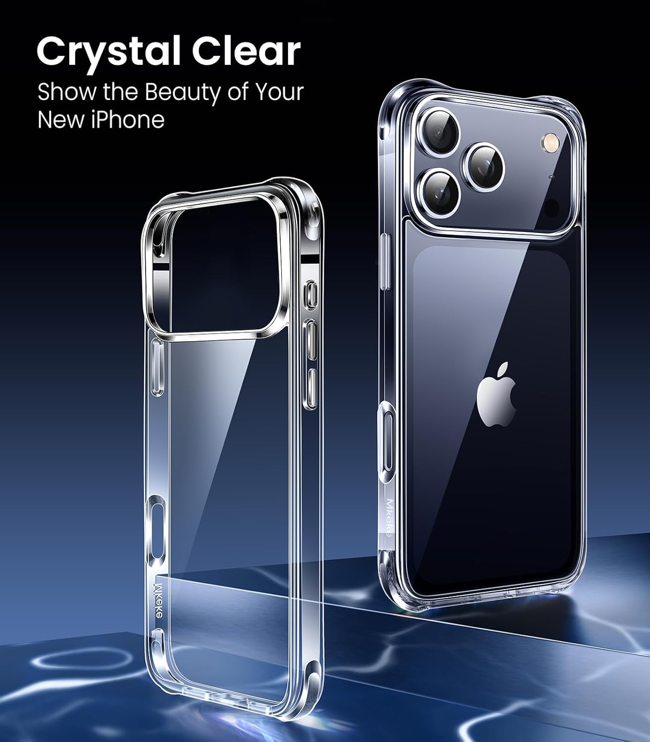 CASEEX for Apple iPhone Case Clear, [Not Yellowing] [Military-Grade Drop Protection] Protective Transparent Cover for Apple iPhone with Shockproof Bumper