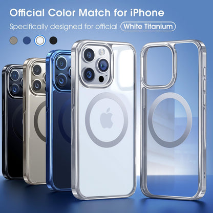 CASEEX Polished Titanium for MagSafe iPhone 14 Pro Case, Official Color Match for iPhone, [12 FT Military-Grade Drop Protection] Shockproof Bumper, Magnetic Phone Cover 6.1 inch