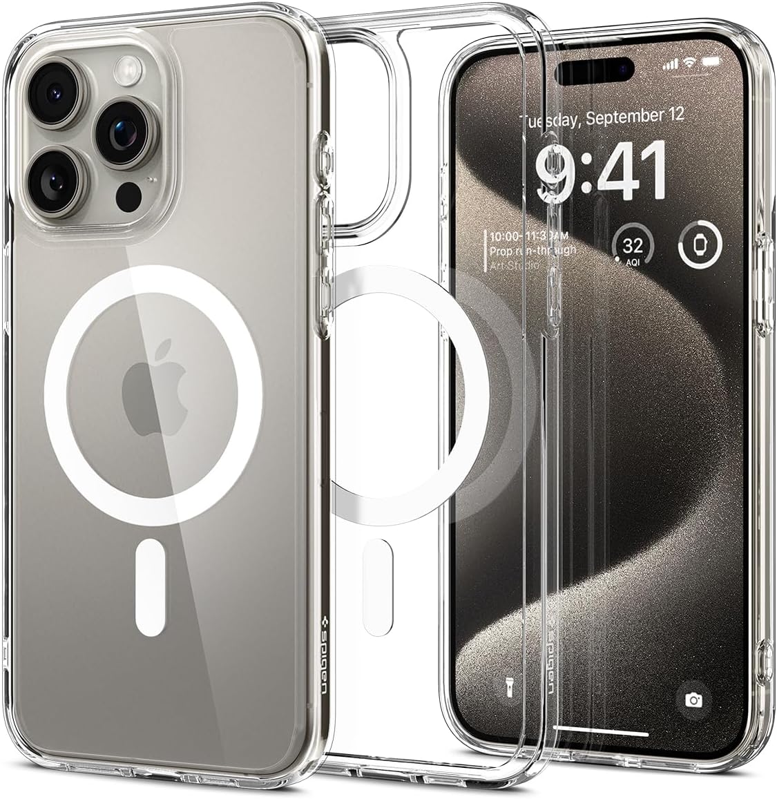 CASEEX Magnetic Crystal Clear Back Case for Apple iPhone 14 Pro, [12 FT Shockproof Compatible with Magsafe], Anti-Yellow Hard TP Crystal Clear Back Cover (Apple iPhone 14 Pro)