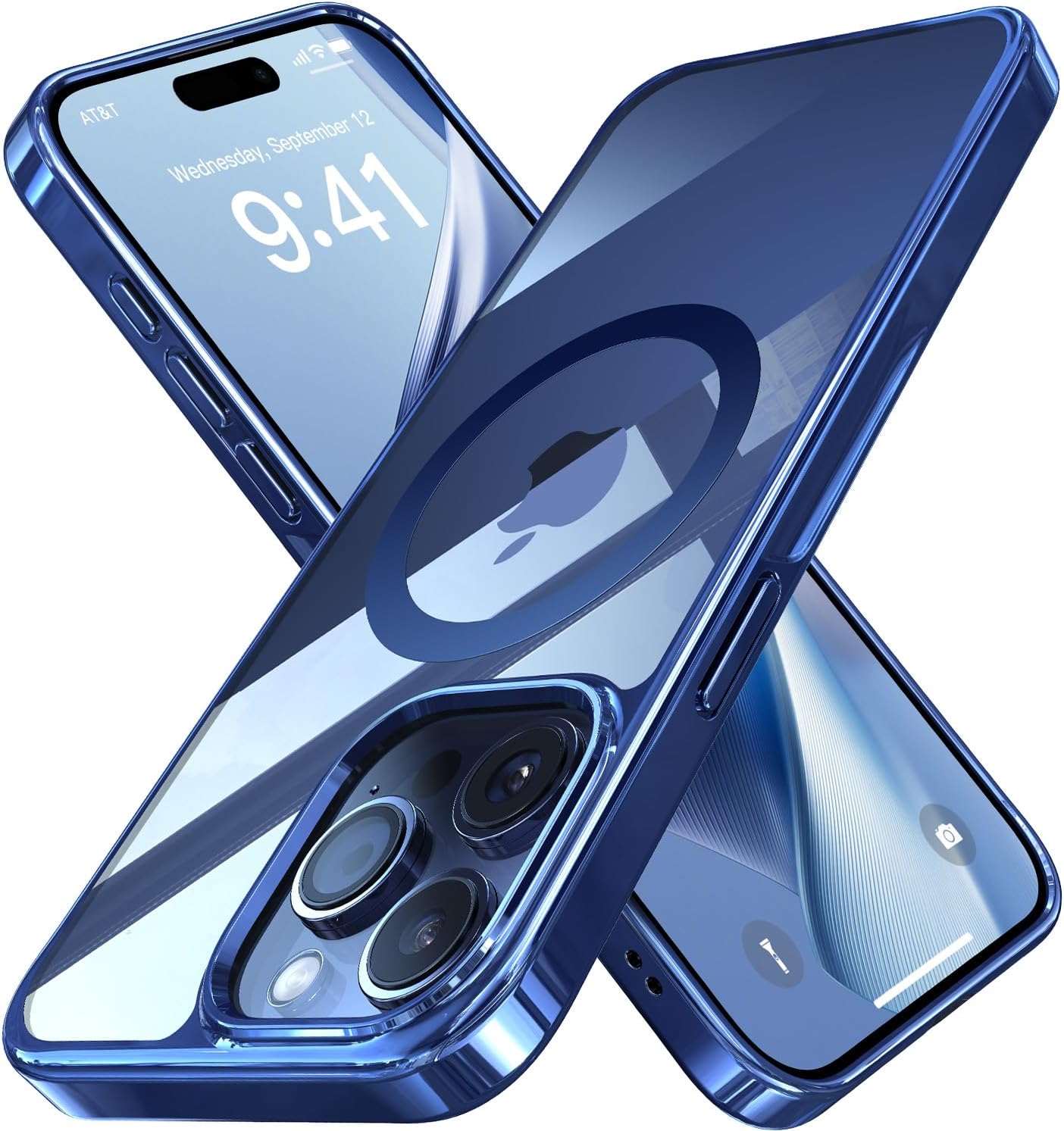CASEEX Polished Titanium for MagSafe iPhone 15 Pro Case, Official Color Match for iPhone, [12 FT Military-Grade Drop Protection] Shockproof Bumper, Magnetic Phone Cover 6.1 inch