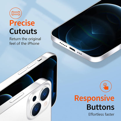 Caseex Ultra Thin Translucent Paper Silicone Back Cover Compatible With Apple iPhone 15 Plus (6.7")